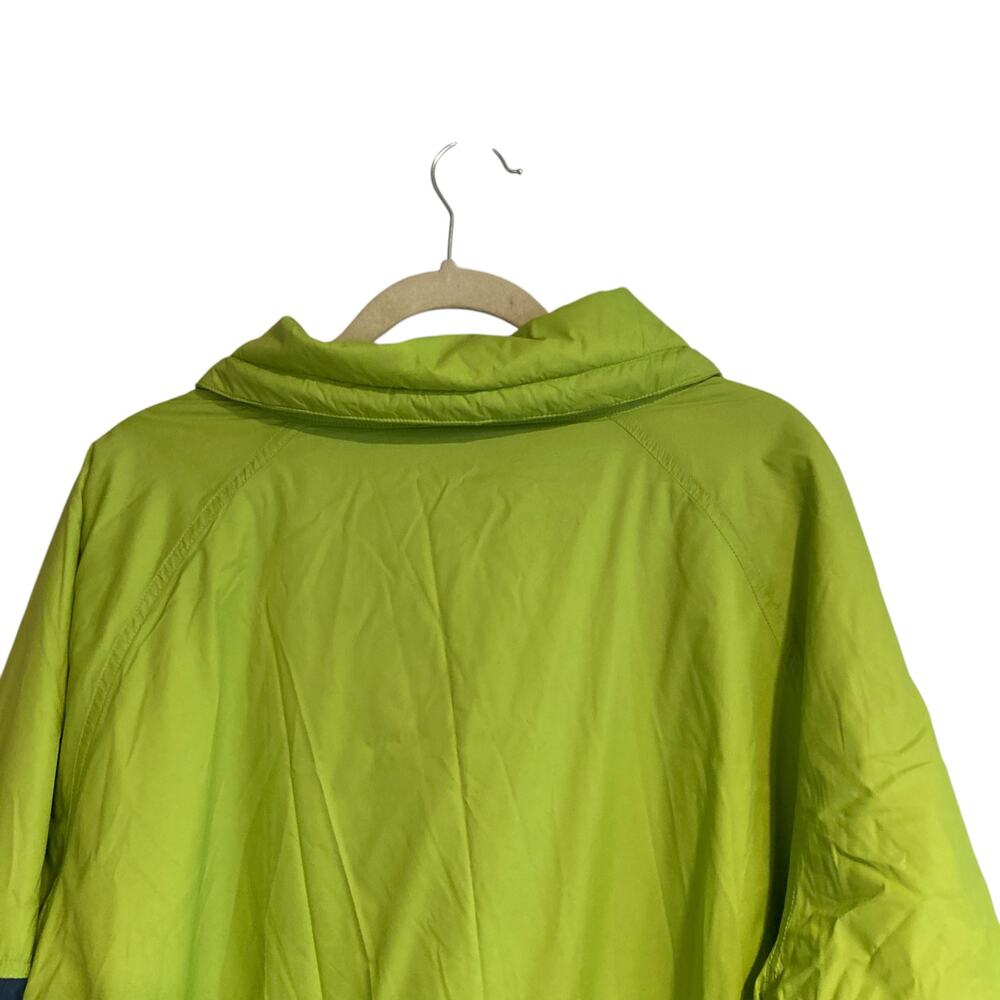 Marmot Lime Green Blue Anorak 3M Thinsulate Lightweight Macaw Coat Size Large - Picture 15 of 16